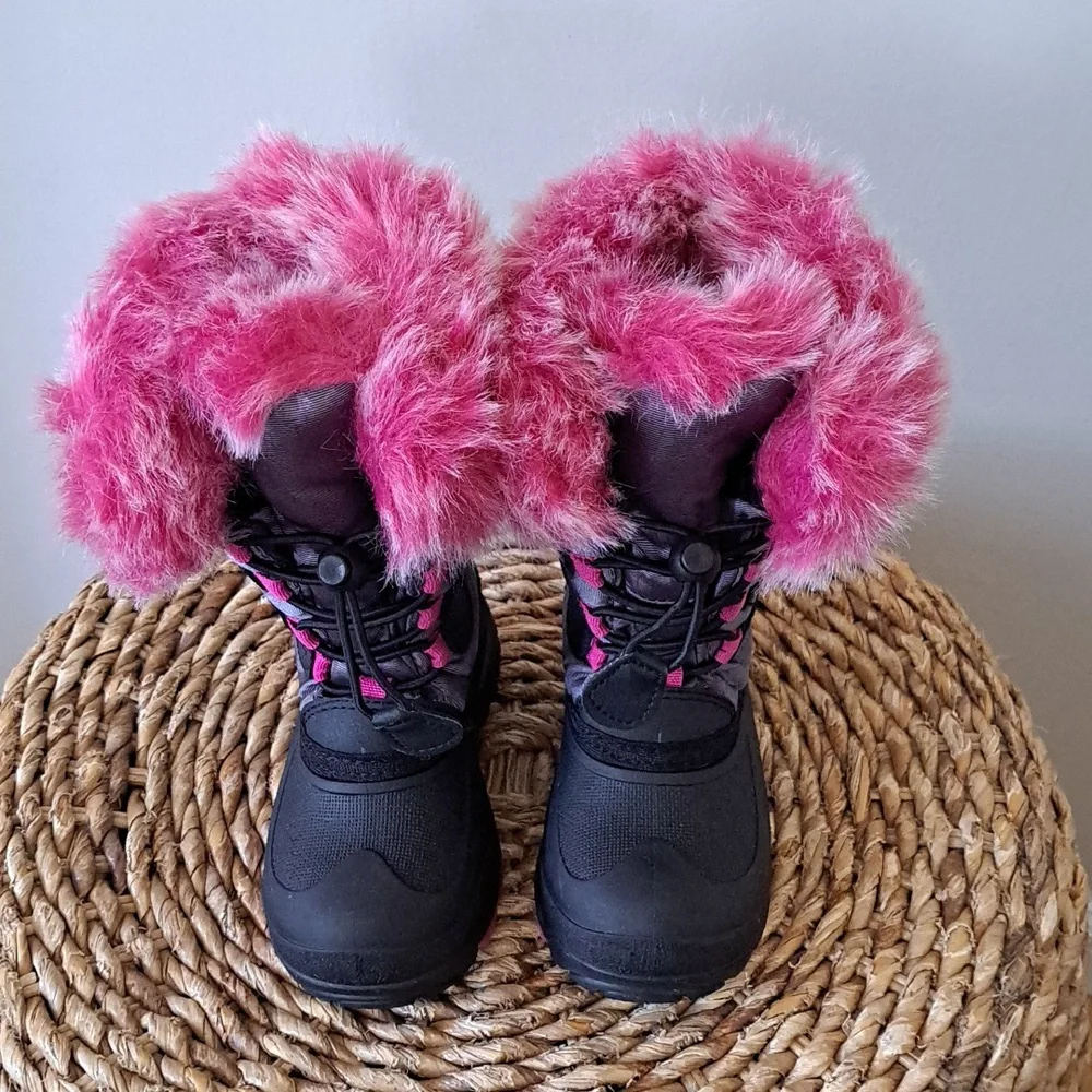 Kamik Toddler Girls Grey‎ Nylon Waterproof/Insulated Winter/Snow/Outdoor Boots 9